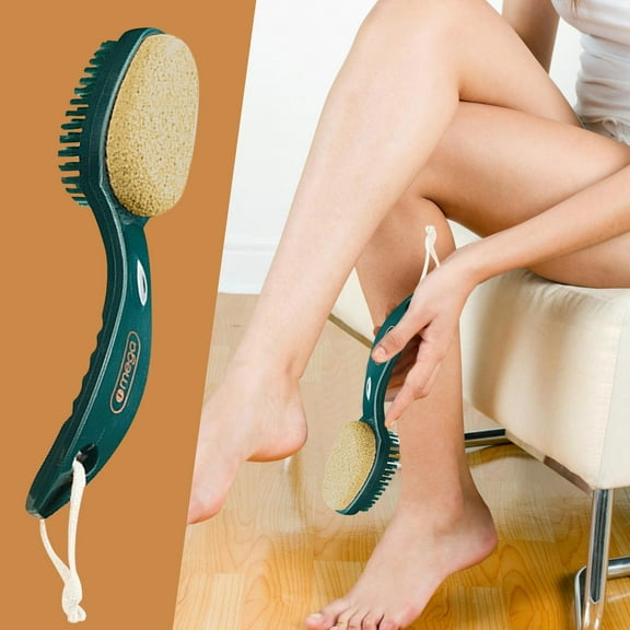 CQCYD Foot Grinder, Double Sided Foot Exfoliator Long Handle Callus Remover Pedicure Tool For Dry Cracked Heels Foot File And Foot Board Cleaning Brush