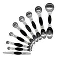 thumbnail image 1 of CQCYD Magnetic Measuring Spoons, Stainless Steel Double Headed Stackable Kitchen Spoons Teaspoon Tablespoon for Dry and Liquid Ingredients Baking Cooking 9 Piece Set with Scraper, 1 of 2