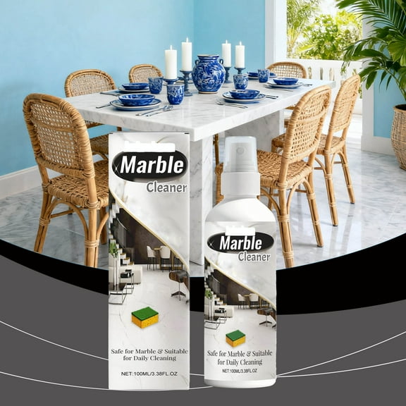 CQCYD Marble Cleaner 100ml, Tile Wood Floor Stain Remover Grease Cleaner, Restores Shine On Marble Tile Wood Floor, Multi-Surface Cleaner For Kitchen Bathroom Living Room