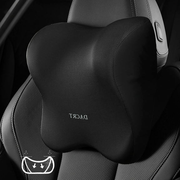 CQCYD Memory Foam Car Neck Pillow Lumbar Support, Breathable Headrest Cushion for Long Drives, Travel Pillow for Cars Airplanes Office Chair, Relieve Neck Shoulder Back Pain, Ergonomic Seat Cushion