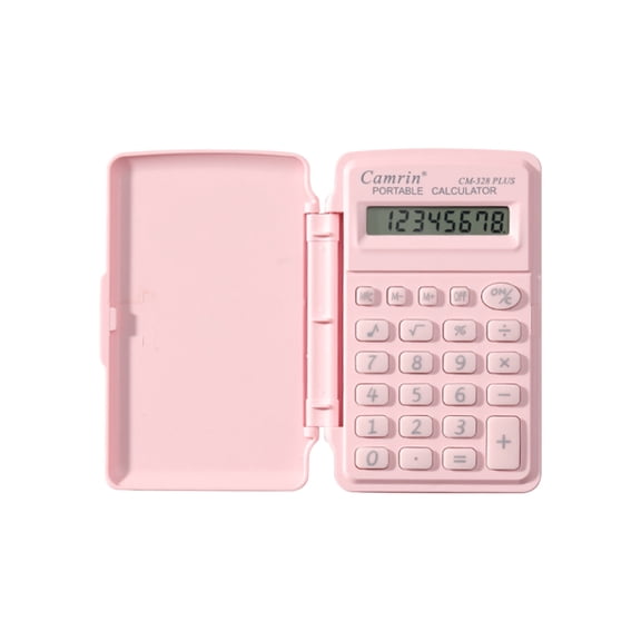 CQCYD Mini Scientific Calculator, Portable Large Display 8 Digit LCD Screen Basic Standard Function Teen Study Office Home Use Small Lightweight Plastic Material Flip Cover