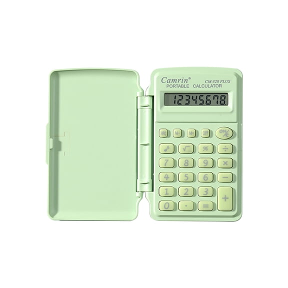 CQCYD Mini Scientific Calculator, Portable Large Display 8 Digit LCD Screen Basic Standard Function Teen Study Office Home Use Small Lightweight Plastic Material Flip Cover