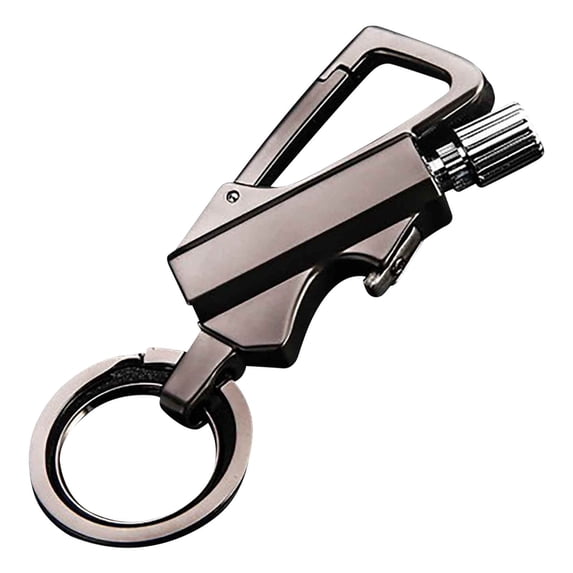 CQCYD Multifunctional Keychain Lighter Outdoor Tool, Permanent Metal Match Bottle Opener Key Fob, 6ml Liquid Fuel Portable Fire Starter for Camping Hiking Emergency Kits, Durable Gear for Men Gifts