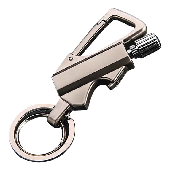 CQCYD Multifunctional Keychain Lighter Outdoor Tool, Permanent Metal Match Bottle Opener Key Fob, 6ml Liquid Fuel Portable Fire Starter for Camping Hiking Emergency Kits, Durable Gear for Men Gifts