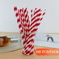 thumbnail image 1 of CQCYD Paper Straws, 100 Count Disposable Biodegradable Eco Friendly Drinking Straws For Parties Restaurants Smoothie Boba Milk Shake Juice Cocktail, 1 of 8