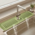 thumbnail image 1 of CQCYD Silicone Faucet Mat Guard, Fast Drying Sink Draining Tray, Stone Texture Sink Protector Mat for Kitchen Bathroom, Water Splash Guard, Countertop Organizer, Dish Soap Sponge Holder, 1 of 4