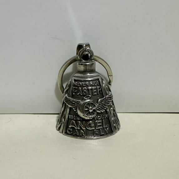 CQCYD Steel, Vintage Motorcycle Bell Keychain Gift For Bikers Protection Good Luck Charm Accessory Unique Symbolism For Riders Magical Gift For Motorcycle Enthusiasts