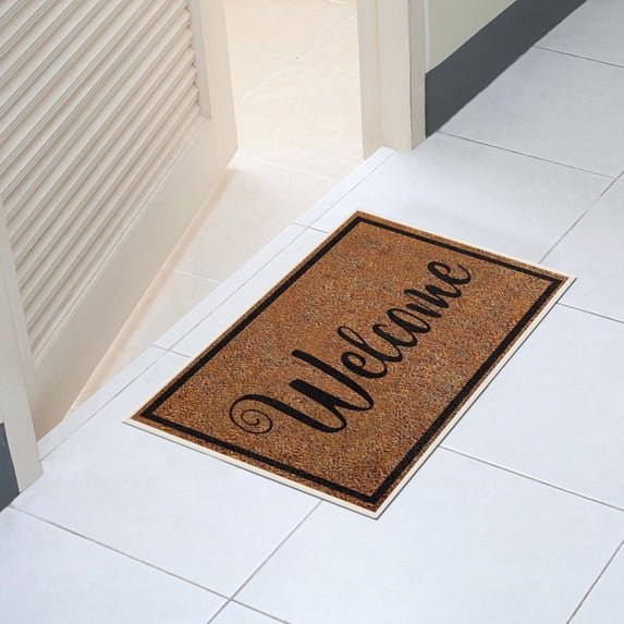 CQCYD Summer Doormat, Anti Slip Front Door Mat For Home Decor Outdoor Indoor Entrance Carpet Non Slip Backing Durable Floor Mat For Patio Porch Garden Decorative Welcome Mat
