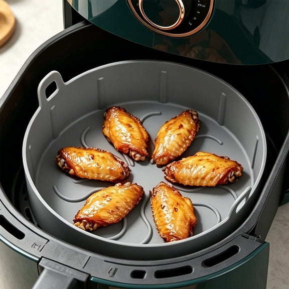 CQCYD Under $5 Air Fryer Silicone Baking Tray, Square Cake Mold Microwave Oven Pizza Pan, Nonstick Baking Sheet for Oven Cooking Kitchen Food Prep
