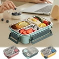 thumbnail image 1 of CQCYD Under $5 Stainless Steel Bento Lunch Box, 3-Compartment Lunch Box Container, Metal Bento Lunch Box Container, Dishwasher & Freezer Friendly, 1 of 9
