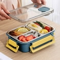 thumbnail image 1 of CQCYD Under $5 Stainless Steel Bento Lunch Box, 3-Compartment Lunch Box Container, Metal Bento Lunch Box Container, Dishwasher & Freezer Friendly, 1 of 7