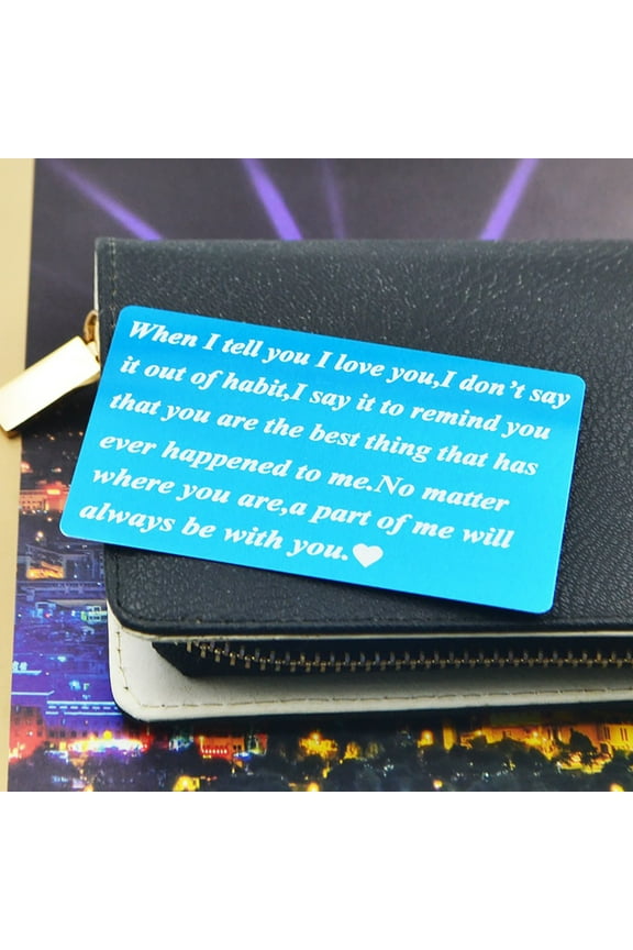 Wallet Insert Card For Him, Personalized Anniversary Gift For Husband, Valentine's Day Gift For Boyfriend, Romantic Couples Gift For Her