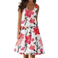 thumbnail image 1 of Up to 65% Off! pstuiky Women's Dress, Cover-Up Dress Solid Color Sleeveless Crew Neck Sundresses Floral Flowy Flutter Sleeve Flowy Knee Length Dresses Women's Cocktail Dresses Wedding, 1 of 5