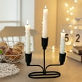 thumbnail image 1 of CQCYD under $5 3-Candle Cast Iron Metal Candelabra Candlestick Holders Tall Candle Holder Wedding Event Candelabra Candle Stand, 1 of 6