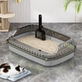 thumbnail image 1 of CQCYD under $5 Cat Litter Box, Open Top Large Litter Box for Cats, High Sided Scatter Shield, Easy to Clean, 1 of 6