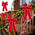 thumbnail image 1 of CQCYD under $5 Christmas Bows Outdoor Decorations, Red Bows Christmas Decorations Big Wired Velvet Bow for Wreaths Outdoor, Tree Topper, Outside, 1 of 6