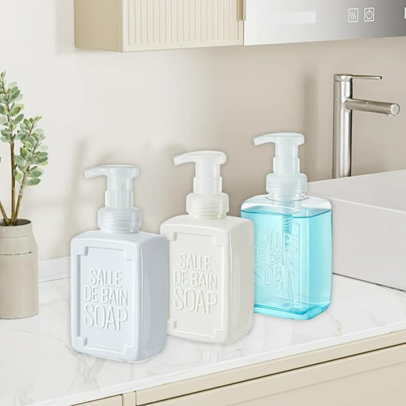 CQCYD under $5 Foaming Soap Dispenser, Refillable Pump Bottle Plastic for Liquid Soap, Shampoo, Body Wash