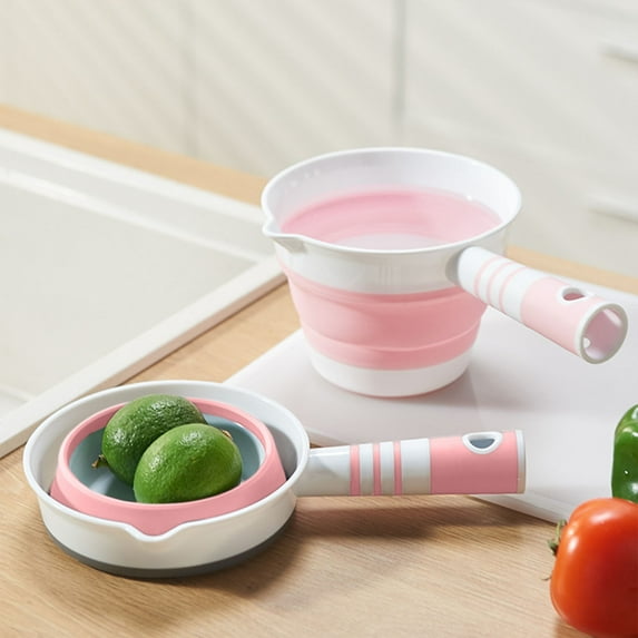 CQCYD under $5 Folding Water Dipper, Collapsible Bath Ladle, Plastic Water Scoop for Travel, Tabo, Used In Kitchen, Garden, Bathroom