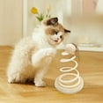 thumbnail image 1 of CQCYD under $5 Interactive Cat Toy, Spring Spiral Toy with Feathers Scratch Board Pet Toys, Indoor Portable Toy for All Breed Sizes, 1 of 6