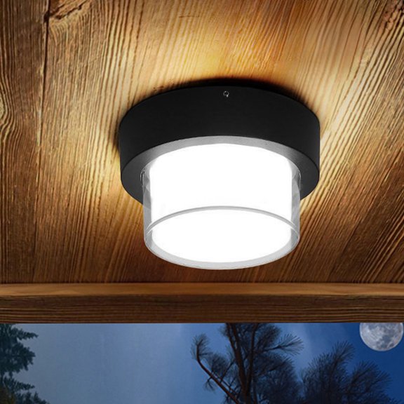 CQCYD under $5 Outdoor Flush Mount Ceiling Light Fixture, LED Light Porch Lights Ceiling Mount for Front Porch Deck Covered Patio Hallway