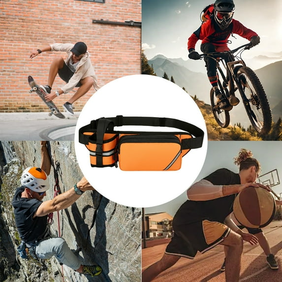 CQCYD under $5 Running Belt with Water Bottle Holder, Fanny Pack Phone Belt Bag for Running Women Men Hydration Waist Bag Fanny Pack Pouch