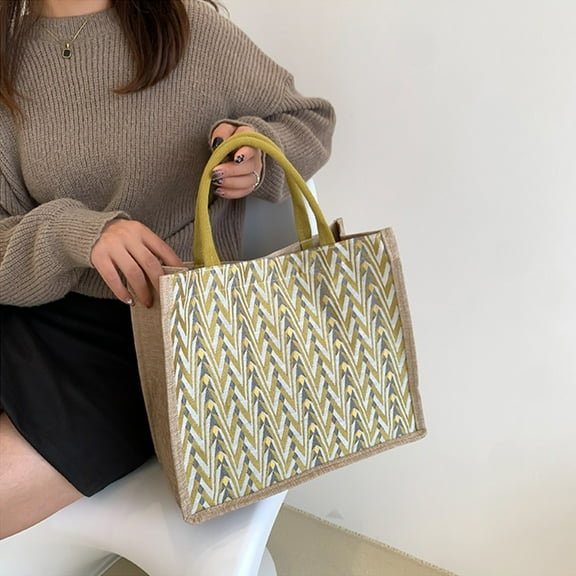 CQCYD under $5 Tote Bag for Women, Top Handle Satchel Purse Shoulder Bag,Tote Bag with Zipper Canvas Handbag Travel Bags, Large Hobo Shoulder Bag