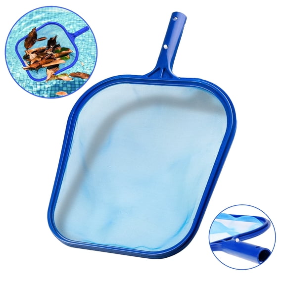 CQHVKQ 16.5" Swimming Pool Leaf Net, Swimming Pool Leaf Skimmer with Fine Mesh Net for 0.94" Diameter Handle, Durable Deep Water Net for Cleaning Swimming Pools and Fountains, Blue