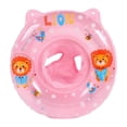 thumbnail image 1 of CQHVKQ 20" Inflatable Baby Pool Float Seat, Lion Pattern Baby Swimming Ring for Swim Training, Toddler Inflatable Swimming Float with Airbag Seat, Adjustable Infant Pool Floats 6-36 Months, Pink, 1 of 9