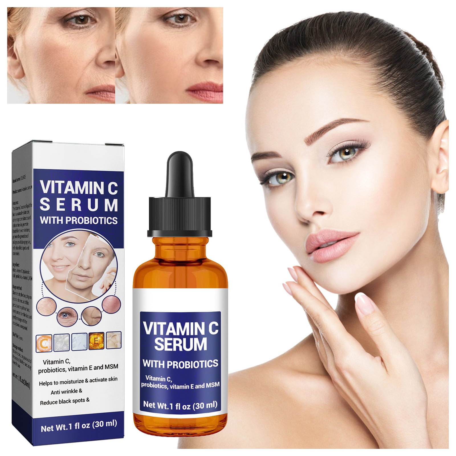 CQININI Serums Vitamin C Facial Fine Lines Around The Eyes Moisturizing