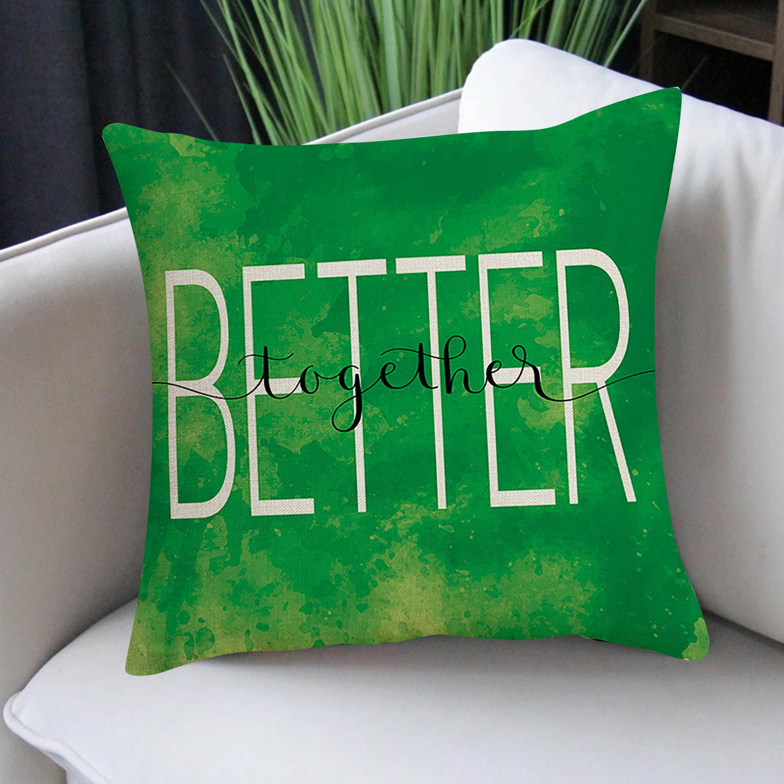 CQININI Throw Pillow Case St. Patricks Day Pillowcase Linen Print Home