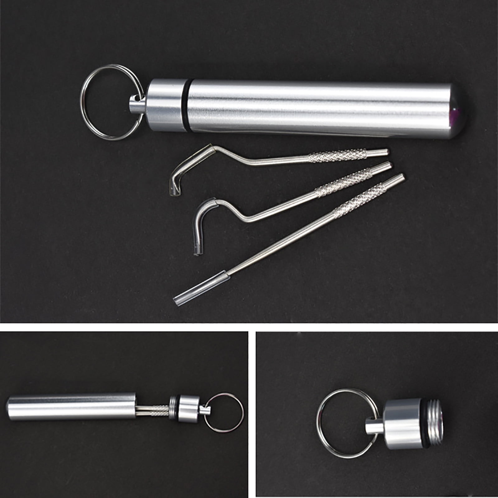 CQININI Tooth Care Tooth Set Toothpick Hook Plug Single Cartridge Thread Stainless Steel Device