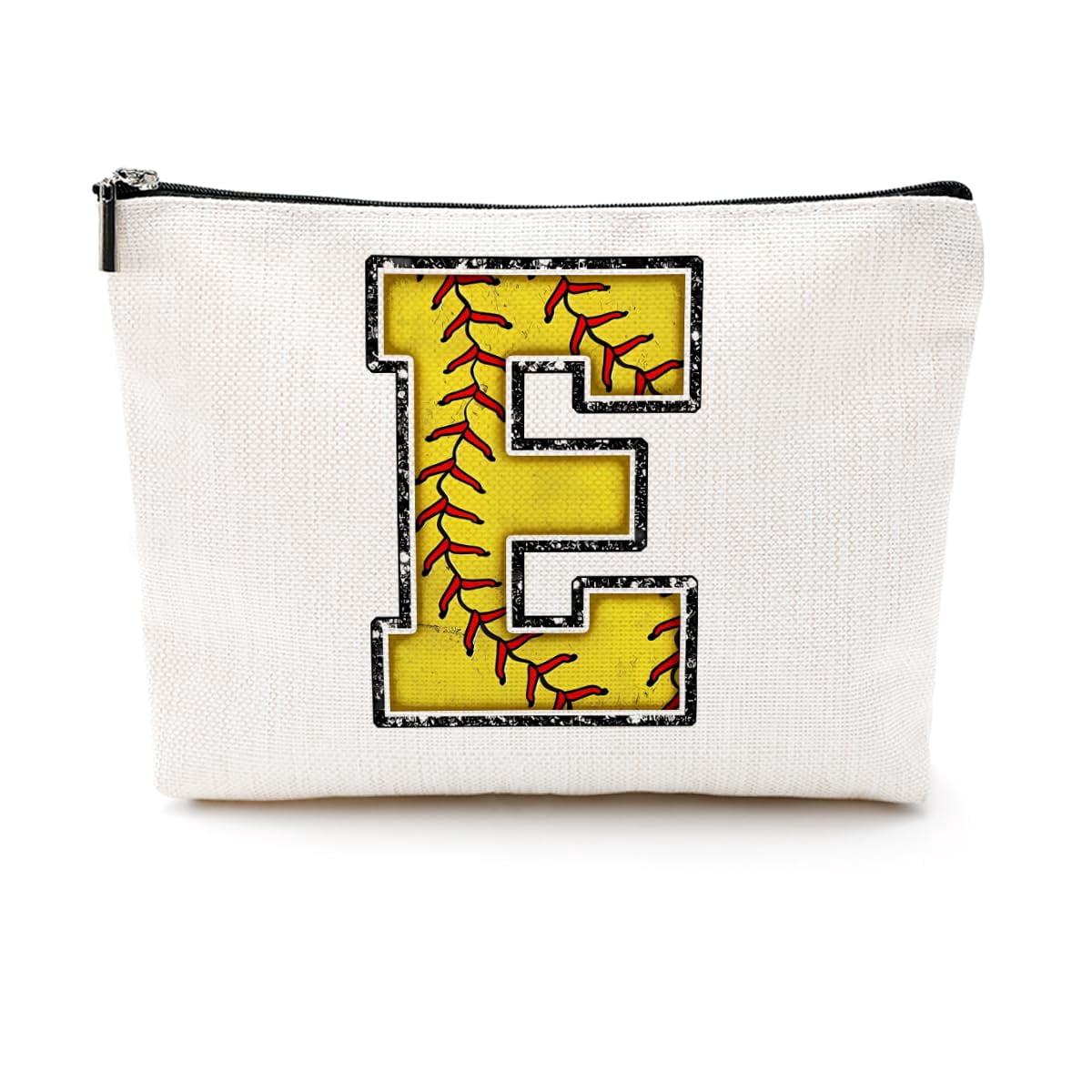 CQM Softball Gifts Initial OLF24 Makeup Bag Monogrammed Bag Letter E ...