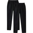 thumbnail image 1 of CQONEPT 2 Pack Mens Fleece Sweatpants Casual Outfits Loose Fit Jogger Pant Elastic Waisted Drawstring Trousers with Pockets Black 3XL, 1 of 5