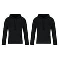 thumbnail image 1 of CQONEPT 2 Pack Sweatshirts for Mens Casual Trendy Hoodies Drawstring Comfy Pullover Tops with Pockets Black XL, 1 of 5