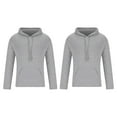 thumbnail image 1 of CQONEPT 2 Pack Sweatshirts for Mens Casual Trendy Hoodies Drawstring Comfy Pullover Tops with Pockets Gray 3XL, 1 of 5