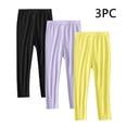 thumbnail image 1 of CQONEPT 3 Pack Girls Jogger Pant Lounge Stretchy Tights Dance Pant Soft Athletic Workout Yoga Pants Black 3 Years, 1 of 7