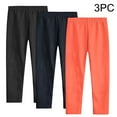 thumbnail image 1 of CQONEPT 3 Packs Crop Pants for Kids Girls Athletic Casual Jogger Pant Straight Leg Cozy Active Trendy Pants Orange 11 Years, 1 of 7
