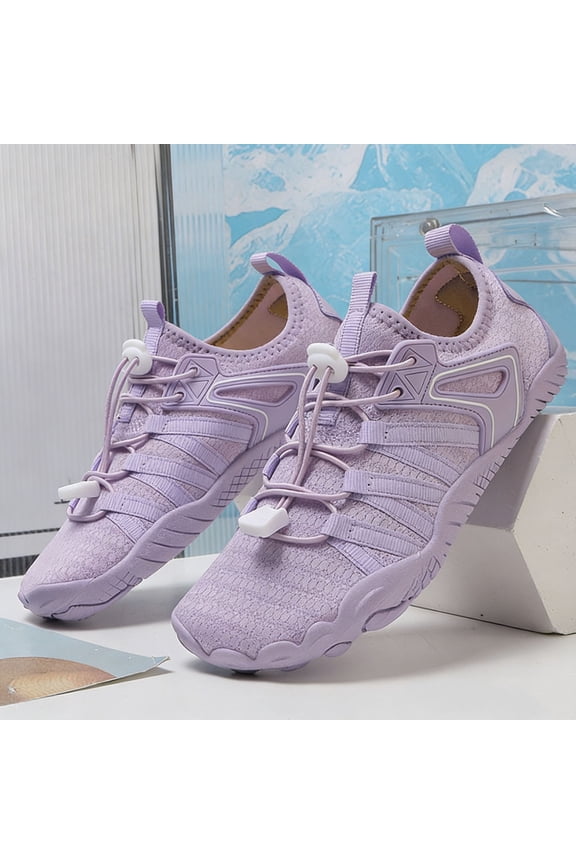 Barefoot Shoes for Men Women Workout Cross Trainer Hiking Water Wide Toe Sneakers Footwear Walking Shoes Purple 5.5