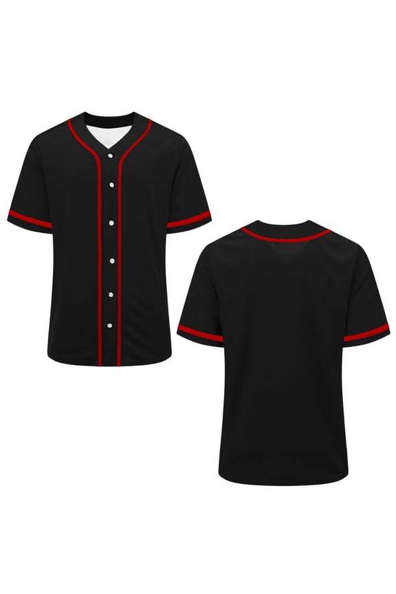 Baseball Jersey Tops for Women Short Sleeve Shirt Button Up Summer Tops Casual Sportswear Athletic Tee Uniform Sky Blue M