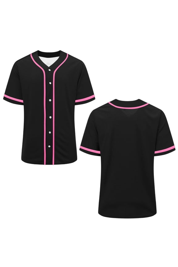 Baseball Jersey Tops for Women Short Sleeve Shirt Button Up Summer Tops Casual Sportswear Athletic Tee Uniform Watermelon Red S
