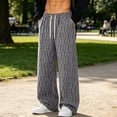 thumbnail image 1 of CQONEPT Big and Tall Straight Leg Pants for Mens Casual Work Lightweight Breathable Pant Drawstring Fall Winter Outdoor Trousers with Pockets Gray L, 1 of 7