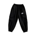 thumbnail image 1 of CQONEPT Cargo Pants for Toddlers Kids Elastic Waist Joggers Mosquito Proof Athletic Outdoor Pant with Multi Pockets Black 3 Years, 1 of 1