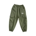 thumbnail image 1 of CQONEPT Cargo Pants for Toddlers Kids Elastic Waist Joggers Mosquito Proof Athletic Outdoor Pant with Multi Pockets Green 7 Years, 1 of 1