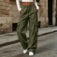 thumbnail image 1 of CQONEPT Cargo Pants for Women High Waist Baggy Casual Baggy Comfy Parachute Trousers Loose Fit Y2k Streetwear Hiking Pant with Pockets XL, 1 of 7