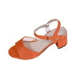 thumbnail image 1 of CQONEPT Chunky Heeled Slide Sandals for Women - Low Block Heels Sandals- Open Toe Chunky Heels - Slip on Heeled Sandal - Heels for Party Wedding Dress Shoes2025 Size 6, 1 of 9