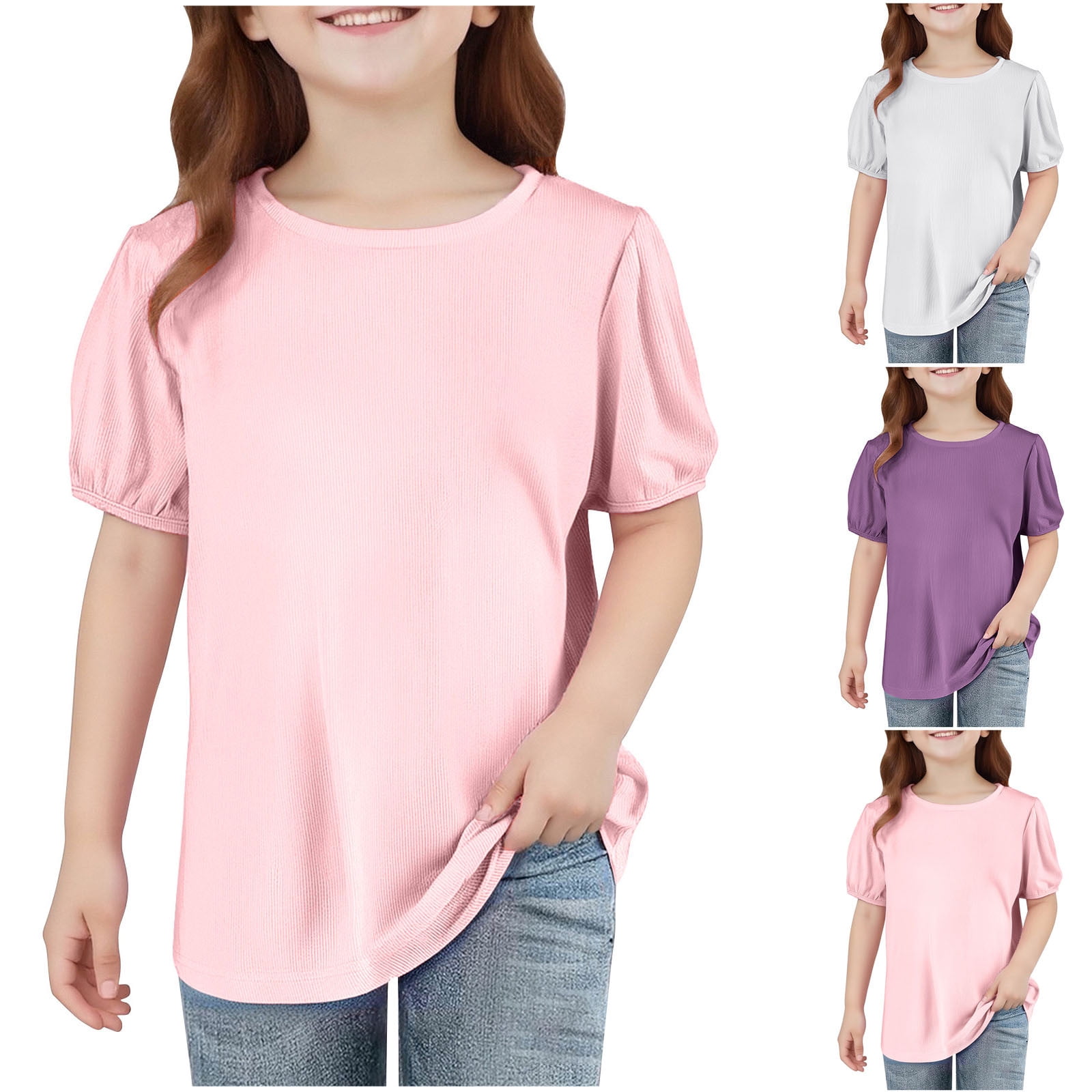 T-shirts Manches Longues The Children's Place - Fille - Taille XL - Couleurs Rose Et Blanc - 100% Coton - Neuf Avec étiquettes