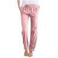 CQONEPT Pants for Women with Pockets Drawstring Elastic Waisted Pant with Pockets Solid Bottoms,Gray