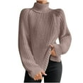 thumbnail image 1 of CQONEPT Clearance Turtleneck Sweaters for Women Solid Long Sleeve Knit Pullover Sweater Warm Comfy Base Layer Cable Tops Fashion 2024 Fall Winter Thermal Blouse White S-3XL, 1 of 7