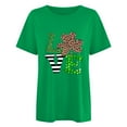 CQONEPT Clearance Womens St Patrick's Day Shirts Causal Short Sleeve