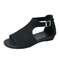 thumbnail image 1 of CQONEPT Flatform Wedge Sandals for Women Bow Dressy Summer Sandals Comfortable Fashion Trendy Slip-On Wedge Beach Cute Ladies Slides Casual Dress Women's Sandals 2025 Black Size 8, 1 of 9